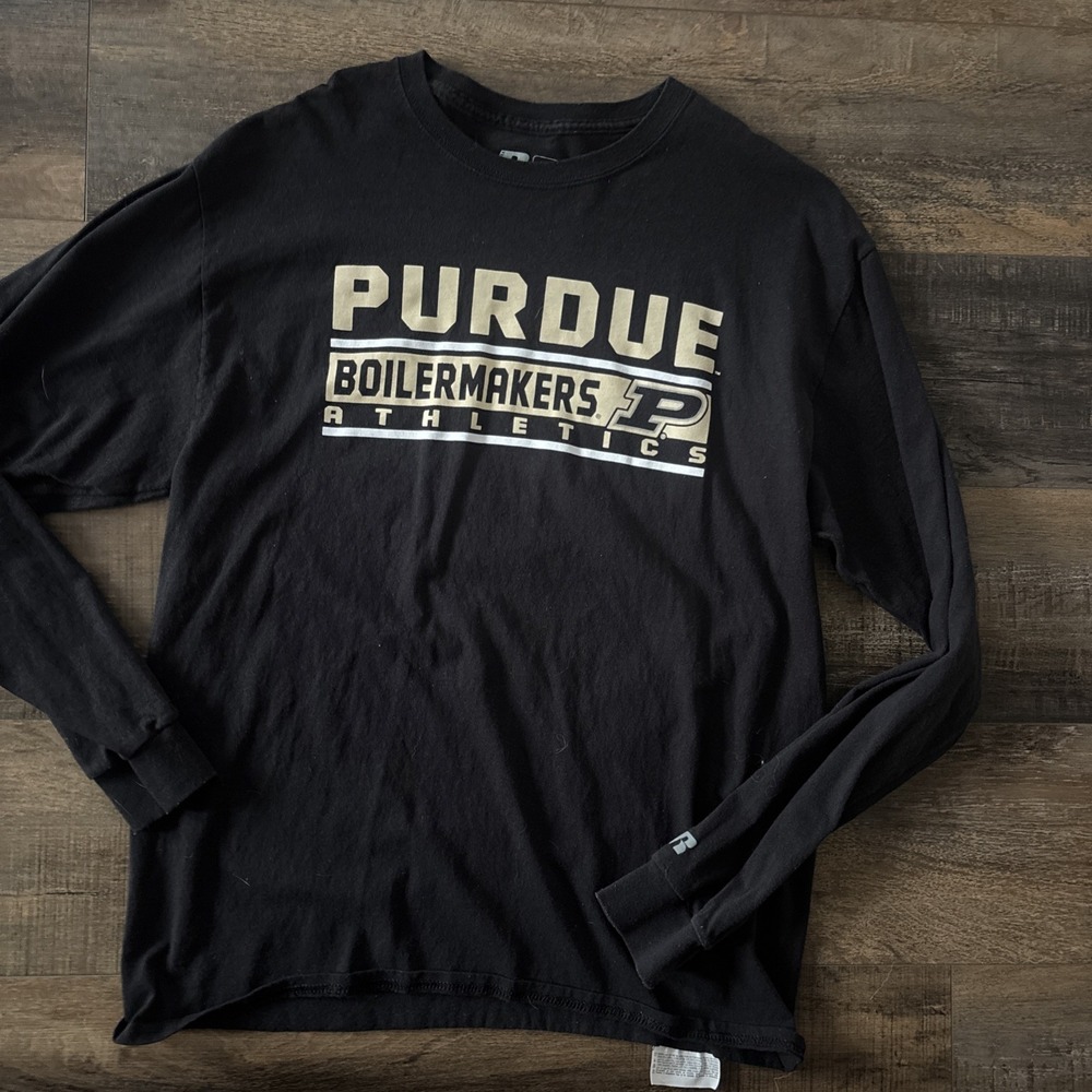 Russell Purdue Boilermakers Athletics Long Sleeve T-shirt Large
